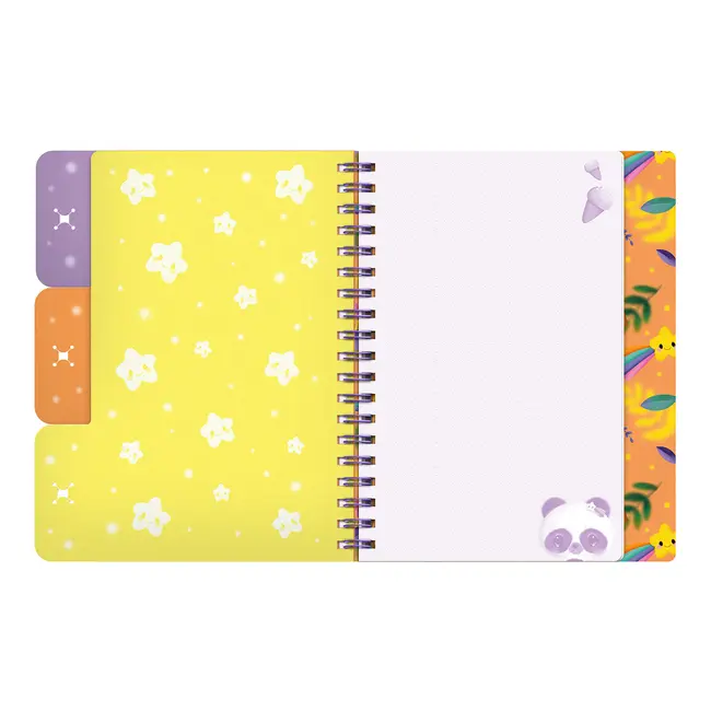 Notes cu separatoare si spira Bangoberry Pally Panda, 200 pagini BPTCGR128701
