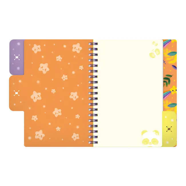 Notes cu separatoare si spira Bangoberry Pally Panda, 200 pagini BPTCGR128701