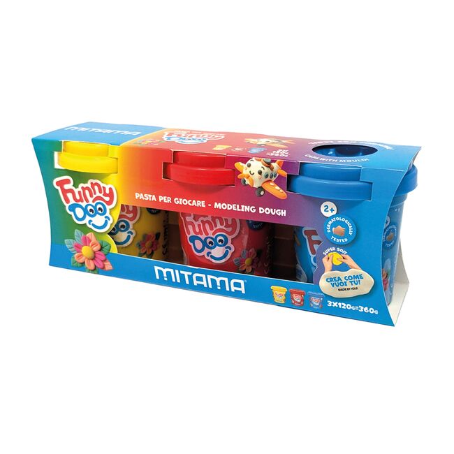 Pasta modelare Mitama, 3 culori, turcoaz galben rosu BPTCMI063848