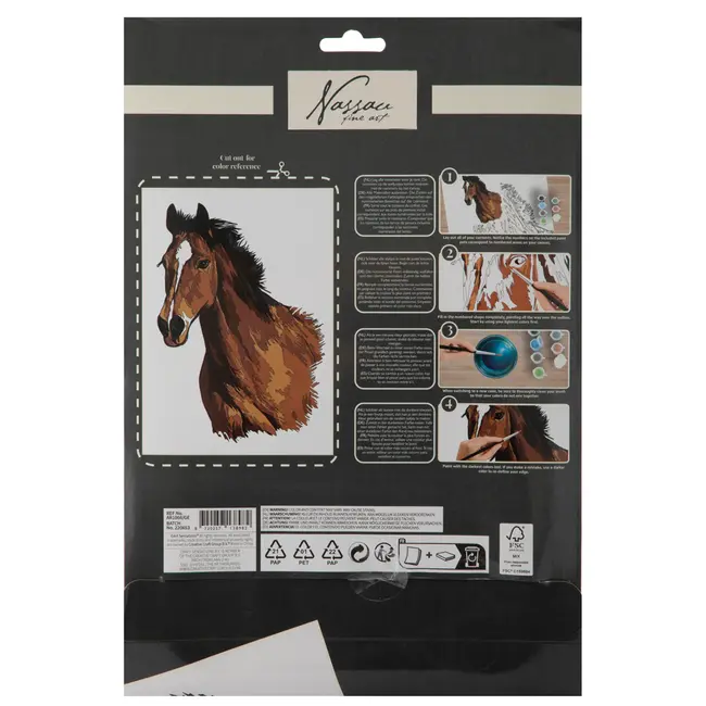 Pictura pe numere Creative Craft, 33x23 cm, model horse BPTCJK138982
