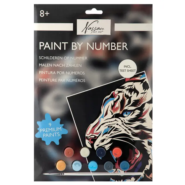 Pictura pe numere Creative Craft, 33x23 cm, model tigru BPTCJK139040