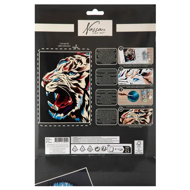 Pictura pe numere Creative Craft, 33x23 cm, model tigru BPTCJK139040