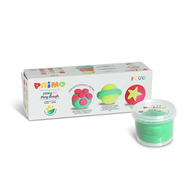 Plastilina Morocolor Primo, 3 culori fluorescente in recipient plastic, 100g BPTCMC299002