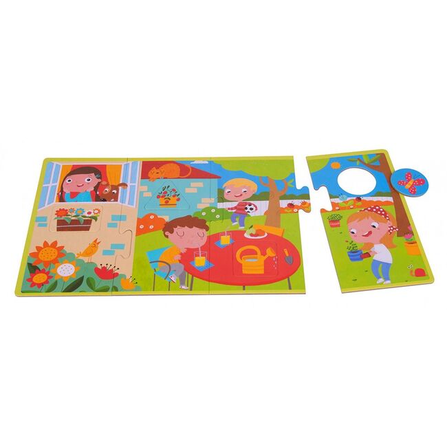 Puzzle Anotimpuri, Apli, 4 piese/puzzle BPTCAL017895