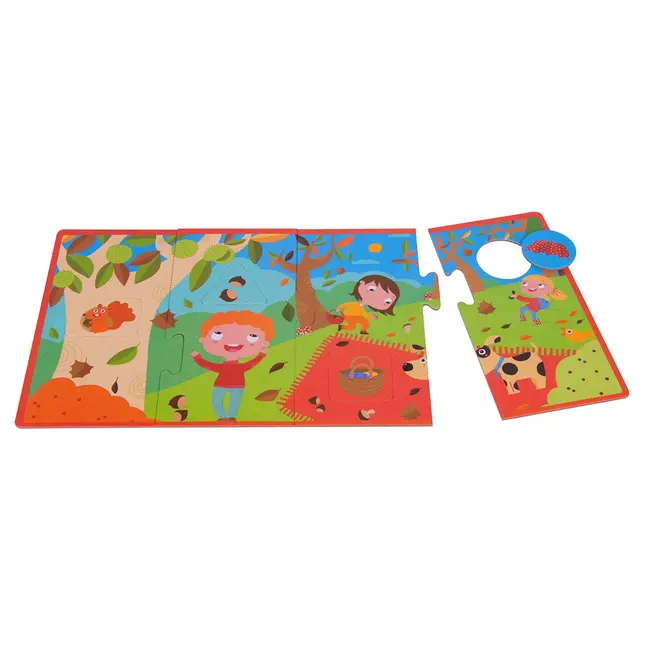 Puzzle Anotimpuri, Apli, 4 piese/puzzle BPTCAL017895
