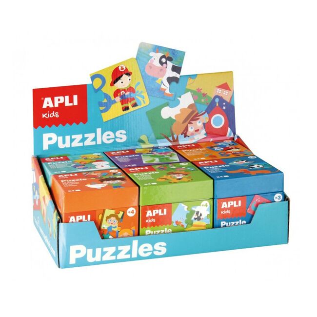 Puzzle diverse modele, Apli, 24 piese 7x7 cm BPTCAL013856B