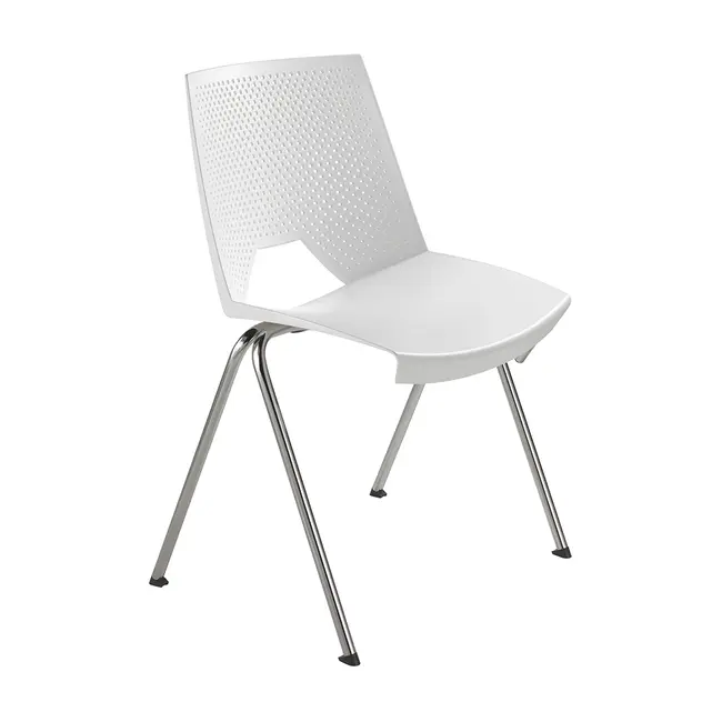 Scaun de vizitato STRIKE 2131 CR suprapozabil, cadru din otel, rezistent, durabil BPTCPL800087