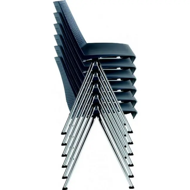 Scaun de vizitato STRIKE 2131 CR suprapozabil, cadru din otel, rezistent, durabil BPTCPL800087