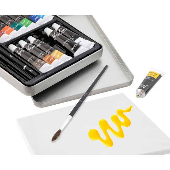 Set 16 piese Creative Craft, culori acuarela in cutie de metal BPTCJK000500