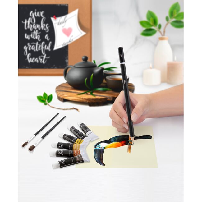 Set 16 piese Creative Craft, culori acuarela in cutie de metal BPTCJK000500