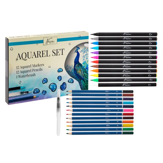 Set 25 piese Creative Craft, acuarele, markere, creioane si pensula BPTCJK000516