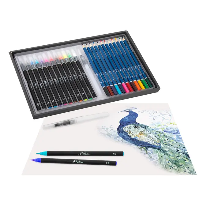 Set 25 piese Creative Craft, acuarele, markere, creioane si pensula BPTCJK000516