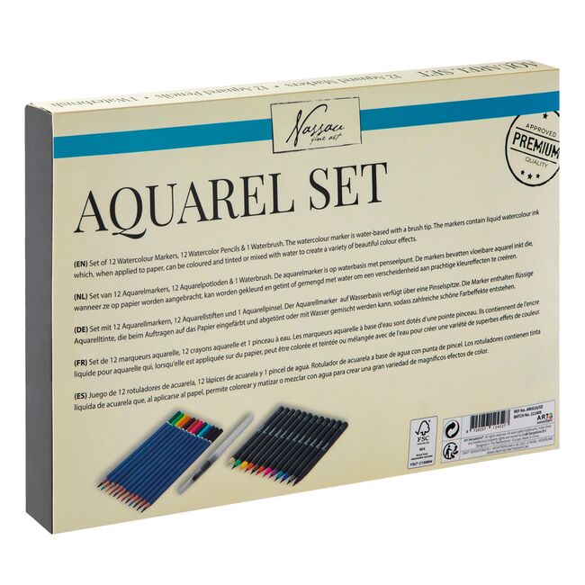 Set 25 piese Creative Craft, acuarele, markere, creioane si pensula BPTCJK000516
