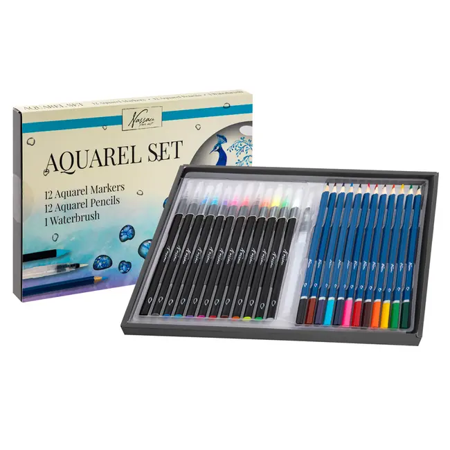 Set 25 piese Creative Craft, acuarele, markere, creioane si pensula BPTCJK000516