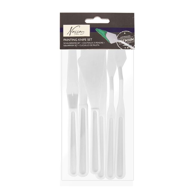 Set 5 cutite plastic pentru pictura Fine Art BPTCJK385702