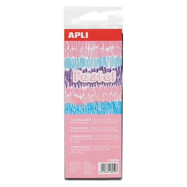 Set 6 creioane colorate Apli Jumbo Pastel BPTCAL018059