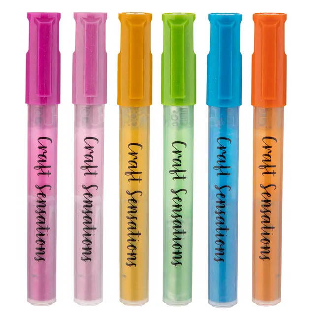 Set 6 markere Creative Craft, cu sclipici Craft Sensations BPTCJK116022