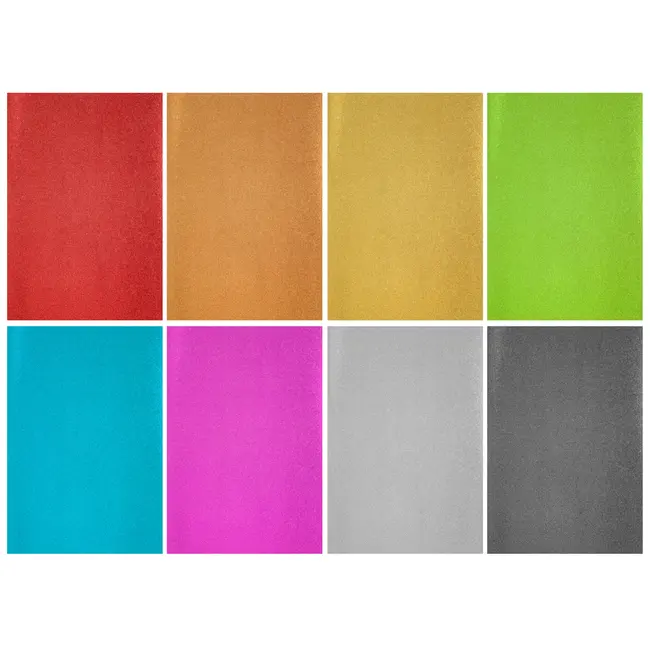 Set 8 coli carton glitter Creative Craft, 170g, diverse culori BPTCJK000018