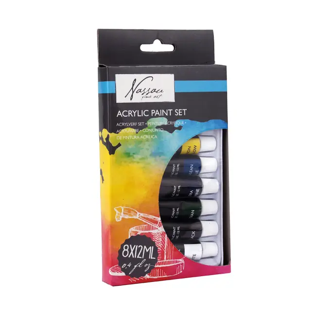 Set 8 tempera acrilica Creative Craft, 8x12 ml BPTCJK070700