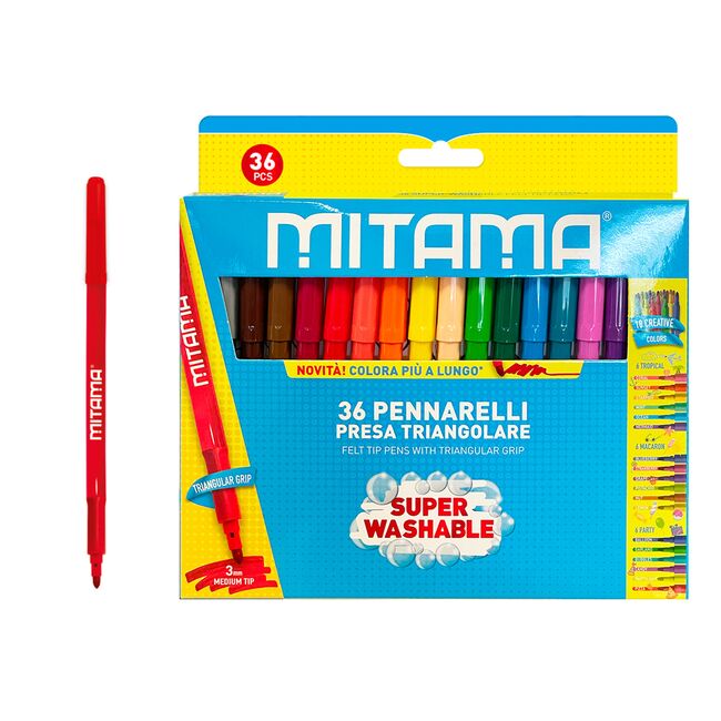 Set carioci Mitama, 36 bucati, lavabile, triunghiulare BPTCMI062982