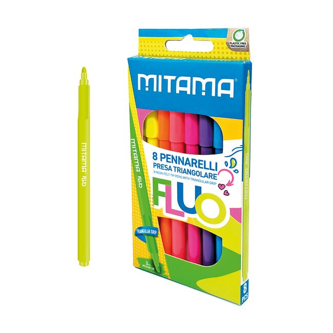 Set carioci Mitama, 8 culori Fluo BPTCMI062984