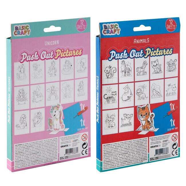 Set coloriaj cu perforator Creative Craft, 12 fise pentru colorat BPTCJK100053