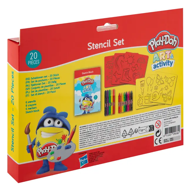 Set creativ Creative Craft, 20 piese, 6 sabloane si 14 culori BPTCJK160015