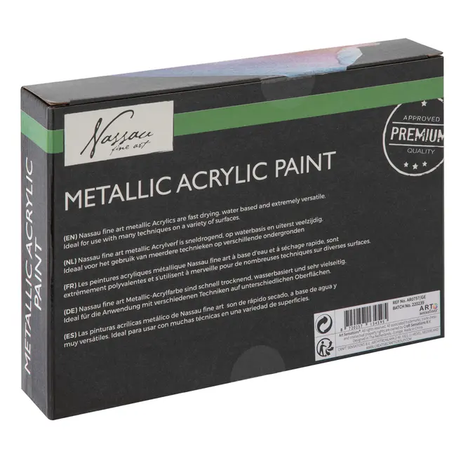 Set culori metalice acrilice Creative Craft, 6 culori, 75 ml BPTCJK000757