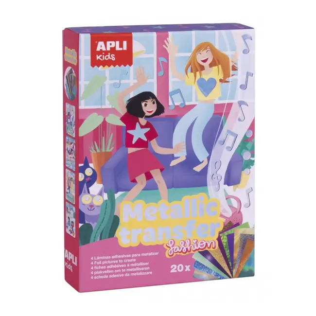 Set hartie metalica transferabila, Apli, tema Moda, 20 coli BPTCAL017859