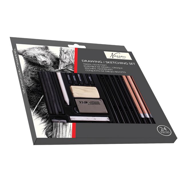 Set pentru desen si schite Creative Craft, 24 piese BPTCJK000217