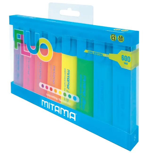 Set textmarkere Mitama, 8 culori Fluo BPTCMI062830