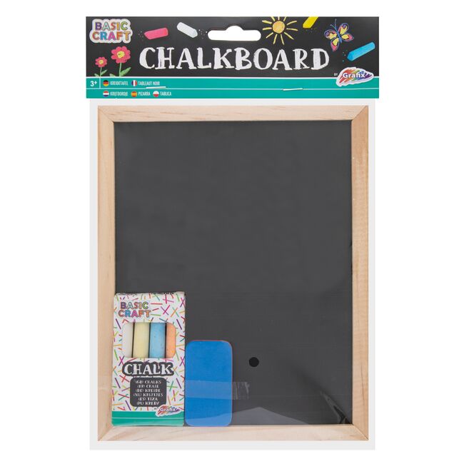 Tablita neagra Creative Craft, 20x16 cm, 4 crete si burete BPTCJK100052