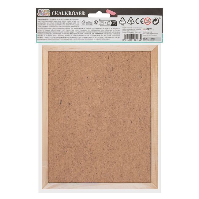 Tablita neagra Creative Craft, 20x16 cm, 4 crete si burete BPTCJK100052