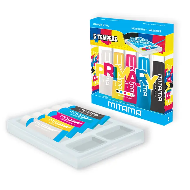 Tempera Mitama, 5 culori, lavabile BPTCMI061929