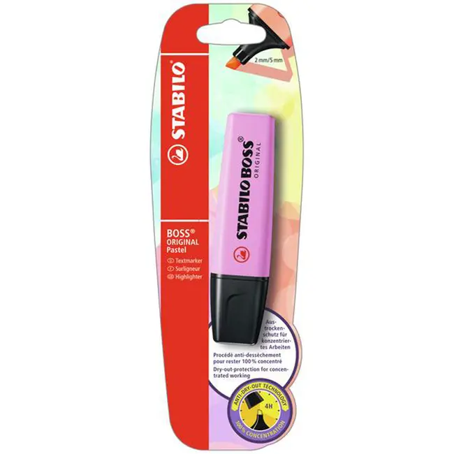 Textmarker Stabilo Boss Original Pastel, fuchsia, blister BPTCSW567311