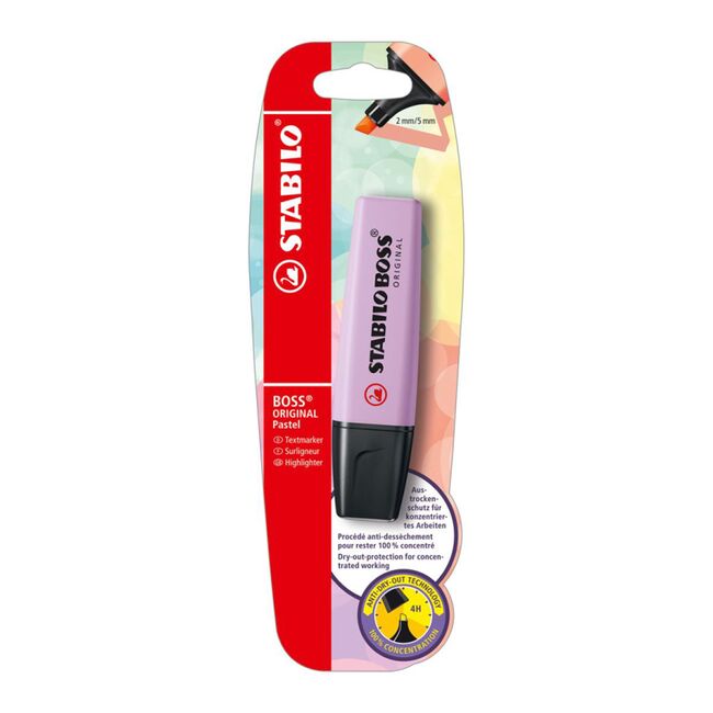 Textmarker Stabilo Boss Original Pastel, lila, blister BPTCSW497231