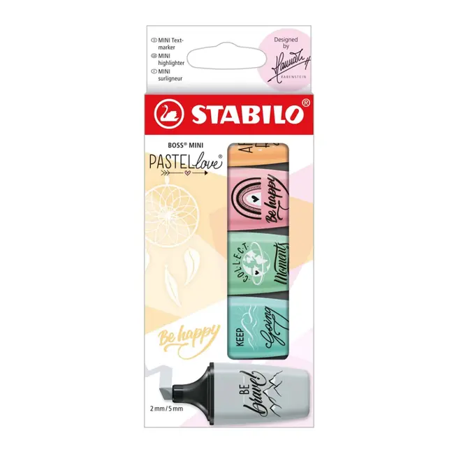 Textmarker Stabilo Boss mini Pastellove, 5 culori BPTCSW07052910
