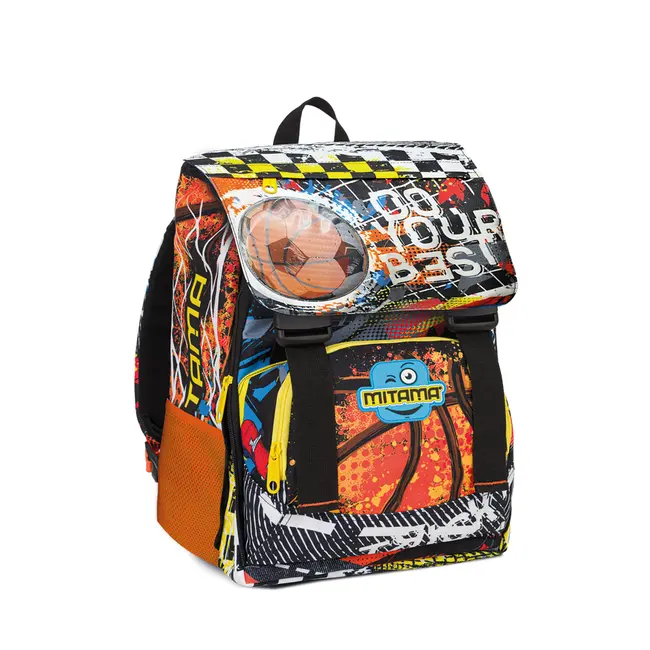 Ghiozdan Mitama, 4 compartimente, tematica sport, 40 x 28 x 18 cm BPTCMI064717