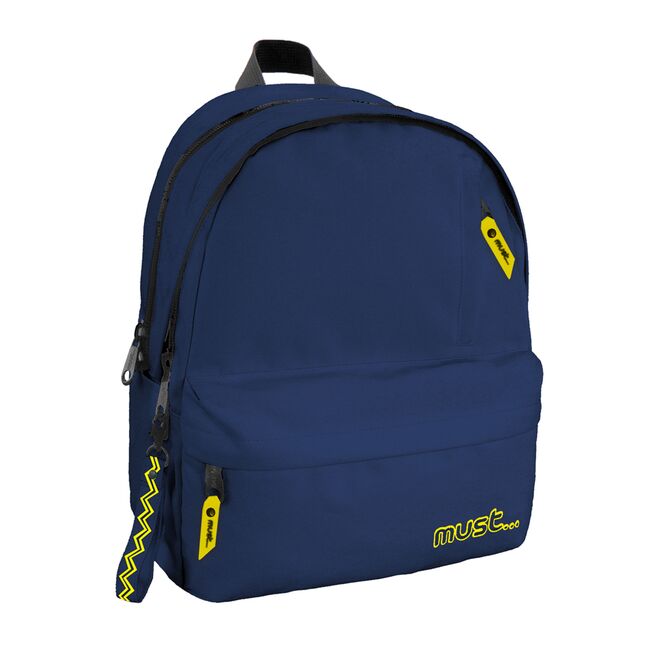 Ghiozdan Must 3 compartimente, 32x19x42 cm, albastru navy BPTCDI584942