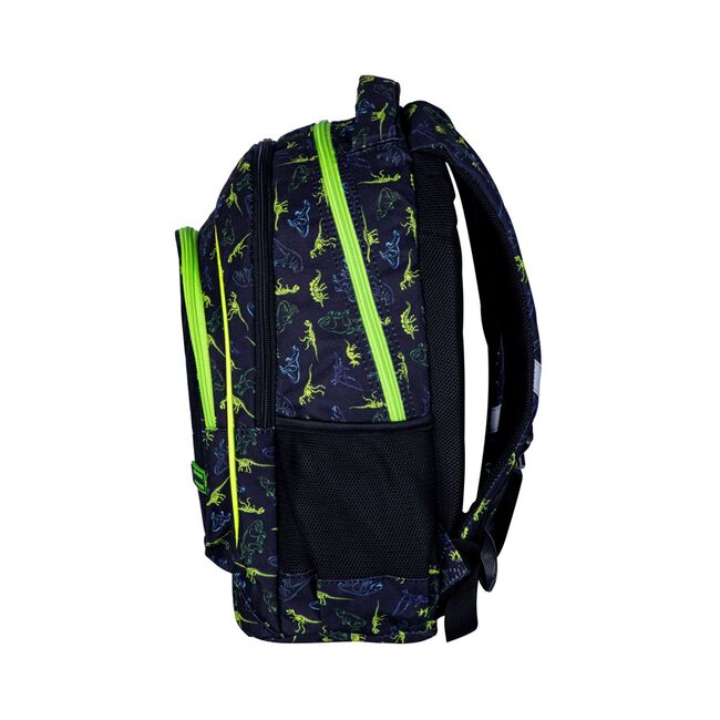 Ghiozdan scolar Astra, 3 compartimente, colectia T-Rex Neon BPTCAZ023064