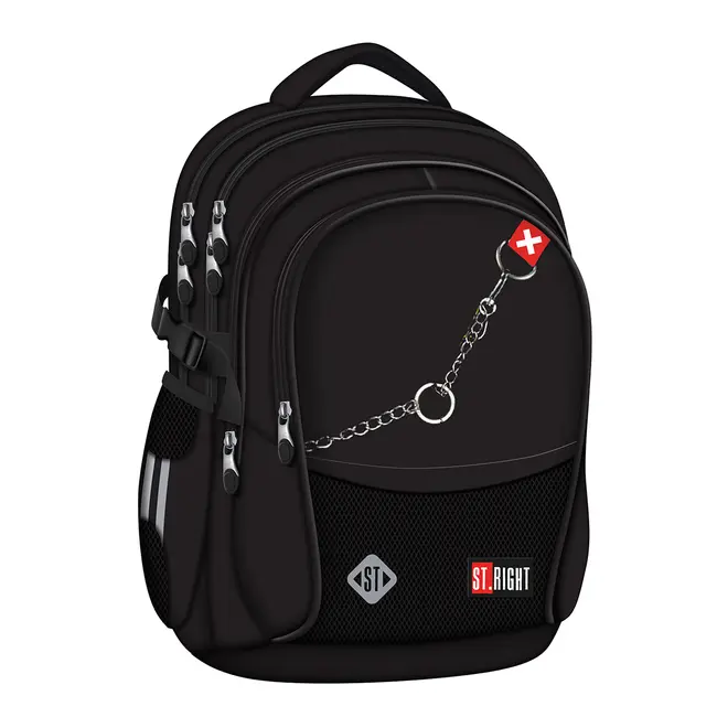 Ghiozdan scolar Majewski ST Right, BP01, X White, 4 compartimente, 43 x 32 x 21 cm BPTCMJ683381