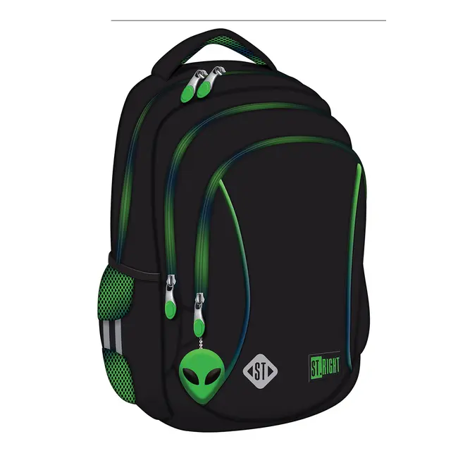 Ghiozdan scolar Majewski ST Right, BP26, Green Power, 3 compartimente, 39 x 27 x 17 cm BPTCMJ683343