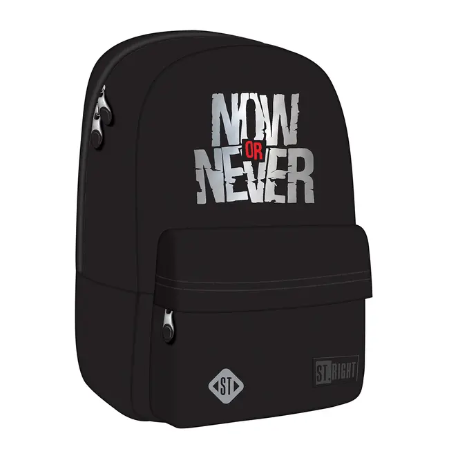 Ghiozdan scolar Majewski ST Right, BP33, Now or Never, 3 compartimente, 40 x 31 x 17 cm BPTCMJ682155