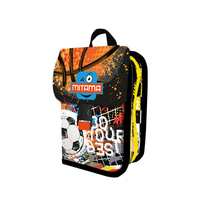 Penar Mitama, 1 compartiment, 2 clapete, design fotbal, 14 x 8.5 x 23.5 cm BPTCMI064852