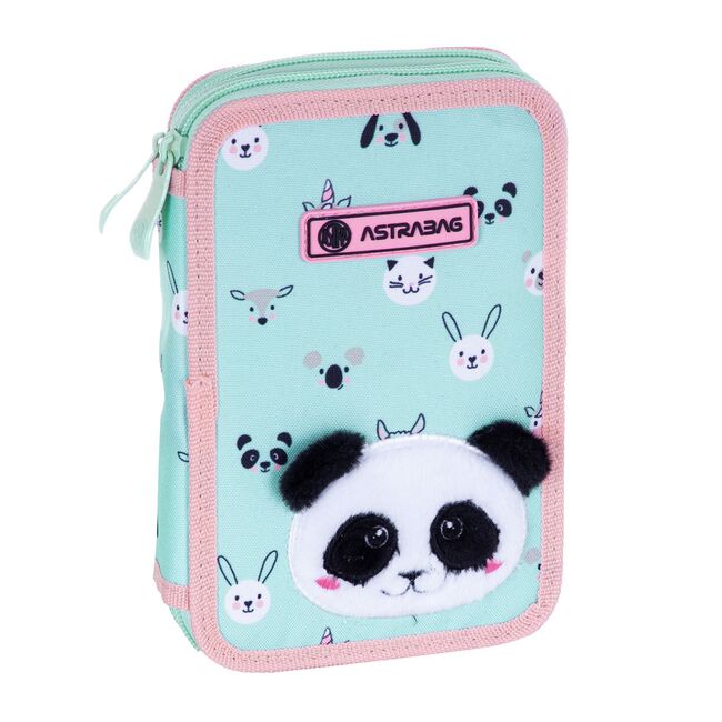 Penar scolar Astra AC21, 2 compartimente, echipat, colectia Panda BPTCAZ023025