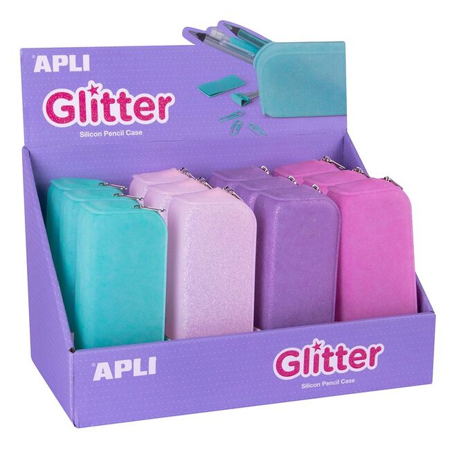Penar siliconic Apli Soft Glitter, 185x75x55, diverse culori BPTCAL018216B