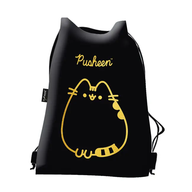 Saculet Majewski, Pusheen, design negru cu auriu BPTCMJ679452