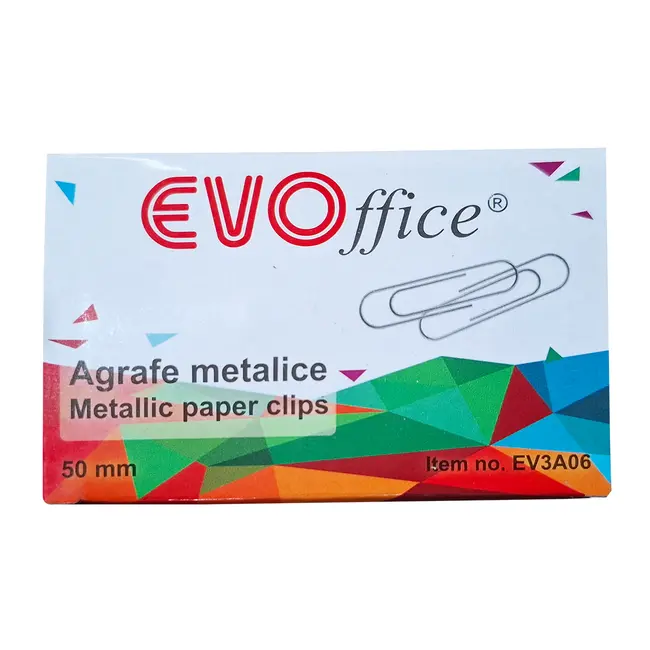 Agrafe EVOffice, 50 mm metal, 100 bucati/set BPTCEV3A06