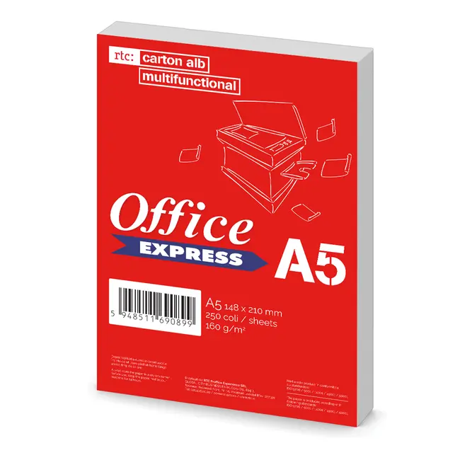 Carton alb Office Express A5, 160g, 250 coli/top BPTCNF22905