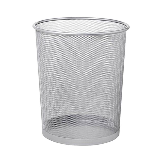 Cos metalic pentru birou, Memoris-Precious, 15 l, argintiu BPTCBV012192
